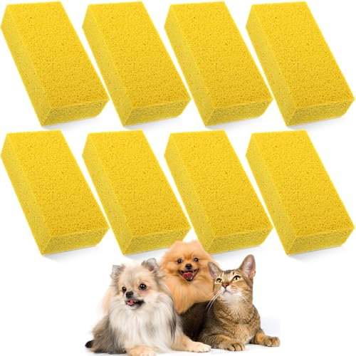 Jingmore 8 Pack Pet Hair Lifter Remover Sponge Cat and Dog and Other Pet Hair from Furniture, Carpet, Bedding and Clothing, Removal Tool, 5.91 x 2.76 x 1.57 Inches