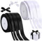 8 Stück Satinband Schwarz Weiss, 176m Geschenkband,6/10/15/20 mm Schleifenband,Geschenk Band Hochzeit Stoff,Stoffband für Hochzeit, Geschenkverpackung,Geburtstag Geschenke,Valentinstag