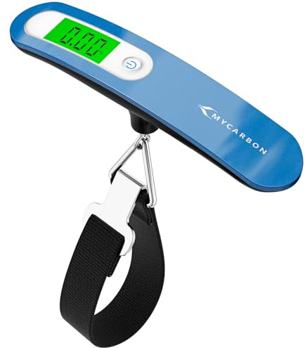 MYCARBON Bilancia per Valigie Elettronica 50KG Funzione Tara LCD Display | Bilancia Pesa Valigie da Viaggio Digitale Portatile