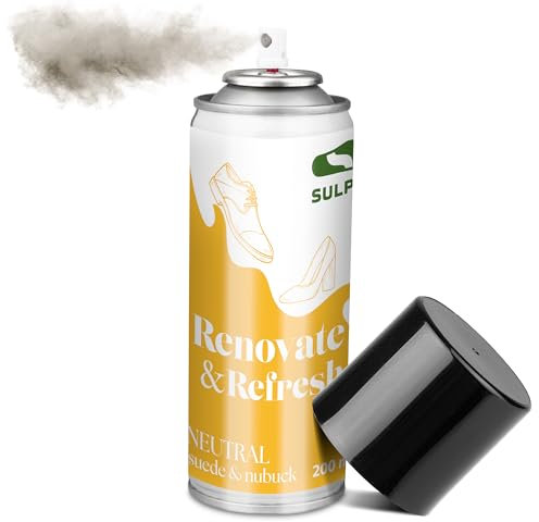 Sulpo Spray impermeabilizzante scarpe 200 ml - Incolore - Camoscio detergente e cura per scarpe - Protezione efficace e pulizia per pelle scamosciata