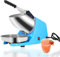 Tritaghiaccio Elettrico, Macchina per Granita da 300 W con Suono Basso, Lame in Acciaio Inossidabile, 1400 Giri al Minuto, Grande Vassoio per Il Ghiaccio per Uso Domestico e Commerciale.(Blue)