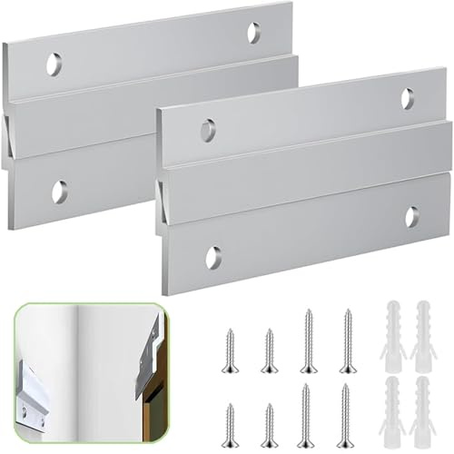 Koprek 2 Pairs French Cleat Picture Hanger, 4 Inches French Cleat Picture Hanging Kit, Heavy Duty Z Brackets for Wall Mounting, Suitable for Hanging Mirror, Artwork and Photo Frames Decorative Piece