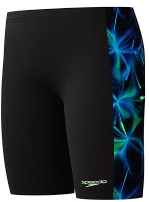 Speedo Jammer Badehose für Jungen, bedruckt, Anthrazit/Hellklee, Anthrazit/Blasses Kleeblatt, 11-12 Jahre