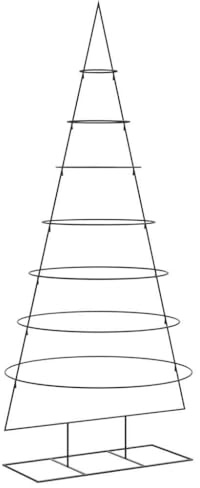 Massbinet Weihnachtsbaum Metall Tannenbaum mit Haken Christbaum Aufsteller 210 cm Schwarz