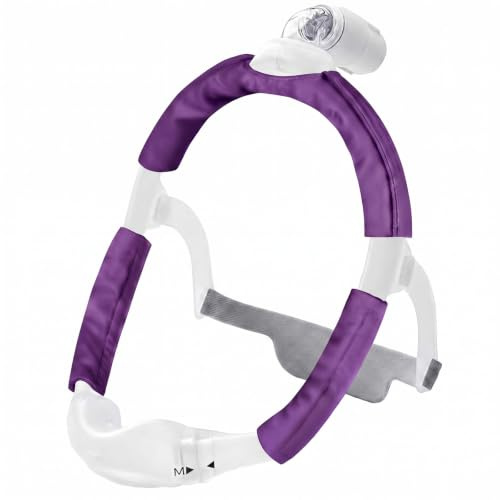 Satin-Riemenabdeckungen, seidige Maskenrahmenabdeckungen Pads kompatibel mit DreamWear oder AirFit N30i/P30i Kopfband-Abdeckungsset Haarschutz (3, Dunkelviolett)