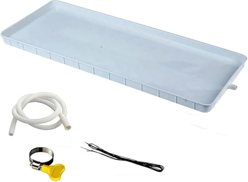 Bandeja de Goteo para condensado de Aire Acondicionado, Sumergible con desagüe, para Aire Acondicionado Split Interior/Exterior (81,5 x 33 cm / 32 x 13 Pulgadas, Manguera de 3 m)