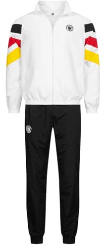 JELEX Retro Tracksuit Herren Präsentationsanzug – Fußball Retro Trainingsanzug mit Jacke & Hose, Eingesticktes Logo