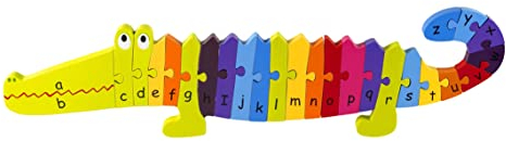 Orange Tree Toys 46008 OTT04628 Crocodile ABC Puzzle Krokodil, bunt