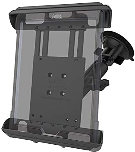 RAM Mounts Suction Base for 10 TAB-TITE Tab-Tite with Twist-Lock, RAM-B-166-TAB8 (Tab-Tite with Twist-Lock Suction Cup for Tablets with Cases, Tablet/UMPC, Passive Holder, Car, Black)