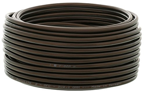 DCSk – 30m - 2 x 4mm² - Cable para altavoces – Cable OFC para altavoces, Adecuado para altavoces de coche, Cobre puro sin oxígeno 99.99%, Negro
