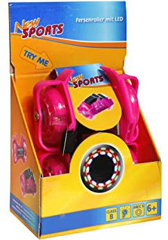VEDES Großhandel GmbH - Ware 73420491 New Sports Fersenroller mit LED, pink, bunt