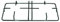 RICEL SUD *** 8033266101947 *********** FRANKE GRIGLIA CM 45,8 X 21,8 PER CUCINA A GAS 1 PZ SMALTATA 2 FUOCHI P 1551