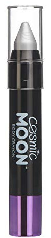 Cosmic Moon - Maquillaje Metálico de Barra de Pintura/Crayón para el Cuerpo y la Cara - 3.5g - ¡Crea fácilmente diseños metálicos como un profesional! - Plata