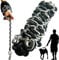 Dog lead Dog Leash Chain Metal Dog Rope Pet Collar Set Strong Heavy Duty Anti Bite 360 Hook for Medium and Large Dogs Training Walking (Silver, X-Large)