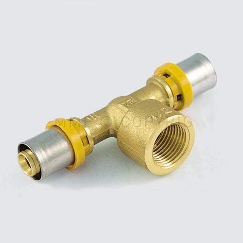 Tiemme - multistrato per gas - raccordo tee t 16x1/2''x16 mm