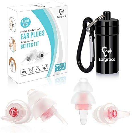 Ohrstöpsel zum Schlafen, Eargrace 2 Paar Soft Noise Reduktion Ohrstöpsel für kleine Gehörgänge, Gehörschutz Ohrstöpsel zum Schlafen, Schnarchen, Reisen, Konzerte, laute Veranstaltungen