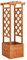 vidaXL Jardinière à Treillis avec Arche Pot de Fleurs Bac à Plante Pot de Plante Jardin Patio Terrasse Extérieur 49x39x130 cm Bois de Sapin