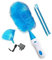 Pineocus Spin Duster - Spolverino Elettrico Bacchetta, Piumino Elettrico Multifunzione a Batteria, 360 Gradi, Rotante e motorizzato, Spazzola di Pulizia Ricaricabile, Blu