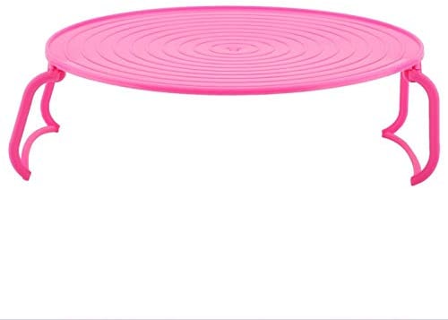 OUKENS Bandeja de Calentamiento por microondas Rejilla para cocer al Vapor en Capas de plástico con asa para cocinar Accesorios de Cocina(Rojo)