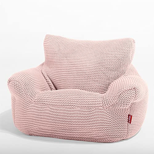 Lounge Pug - Fauteuil Enfants - Pouf Enfant - Ellos Tricoté Bébé Rose