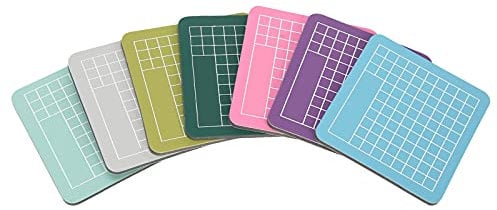 7 Pezzi Pad da Taglio Mini Tappetino Colorato Artigianato Fai da Te Intaglio Accessori Fatti a Mano 2,4 X 2,4 Pollici
