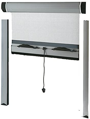 MOSCHITELLA Zanzariera a Rullo in Kit Fai da Te. Facile da installare. con Comando a Molla, sicura e Funzionale - Misura L 100 X 180 H