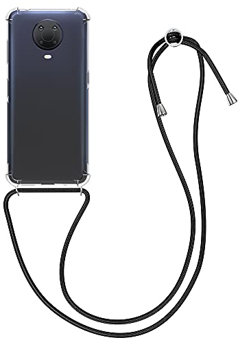 kwmobile Necklace Case kompatibel mit Nokia G20 / G10 Hülle - Silikon Cover mit Handykette - Band Handyhülle Transparent