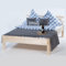 TUGA - Holztech Marken Dübelbett Naturholzbett 300Kg Nannerl belastbar stabil Holzbett Bett Doppelbett 90 120 140 160 180 200 x 200 220 (120 x 220) 48 cm Höhe
