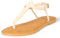 Amazon Essentials Sandalo Infradito Casual con Cinturino Alla Caviglia Donna, Beige Chiaro, 44 EU Larga