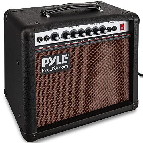 Portable Electric Guitar Amplifier, 30 Watt Power, 8 Inch High-Definition Speaker, Bass, Dual Inputs, Overdrive, Digital Delay, Amp Control Volume, EQ for Beginner and Advance Practice
