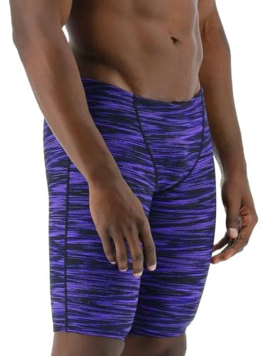 TYR Durafast Elite Athletic Jammer Swimsuit Costume a Pantaloncino, Viola Fizzy, 3 Uomo