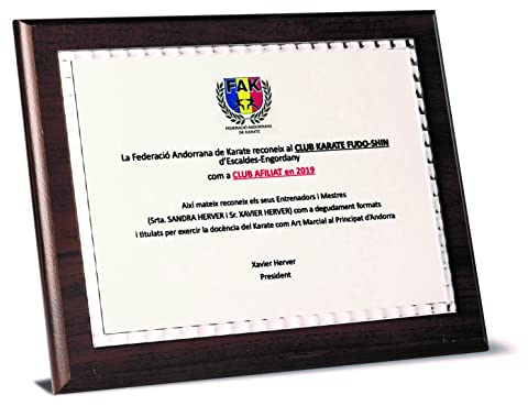 Placa Conmemorativa con FOTO a Color y GRABADO PERSONALIZADO para Regalo, Homenaje, Boda, Aniversario, Jubilación. Borde Labrado
