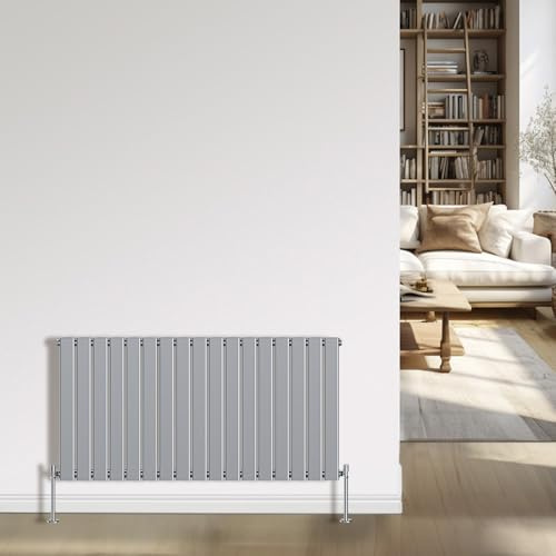 NRG Radiador moderno Cromo 600x1156mm Calentador de panel plano individual Diseñador de interiores Radiadores de baño horizontales