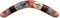 Wogeka - 40 cm bemalter Boomerang - im Australien Style aus Holz als Geschenk-Idee zu Weihnachten Geburtstag Dekoration - Handarbeit Schnitzerei von Bali Bumerang (bunt)