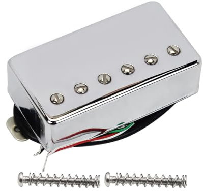 FLEOR Humbucker Tonabnehmer Keramik Gitarre Bridge Pickup Set Chrom Fit Les Paul Style E-Gitarre