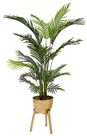 künstlicher Baum Künstliche Bäume Großer Gefälschter Baum Für Indoor-Outdoor-Dekorationspflanzen Im Topf Für Das Home Office Perfektes Einzugsgeschenk Kunstbaum Dekobaum (Blue : 150cm+golden Basin)