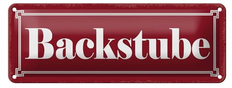 FEMER Blechschild Hinweis 27x10cm Backstube Dekoration