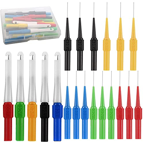 RUNCCI-YUN Multimeter Probe Pins, 20pcs Back Probe for Car Repairing and Laboratory Electric Multimeter Testing