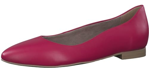 Tamaris Damen Ballerinas Leder Blockabsatz; FUXIA LEATHER/pink; 40 EU