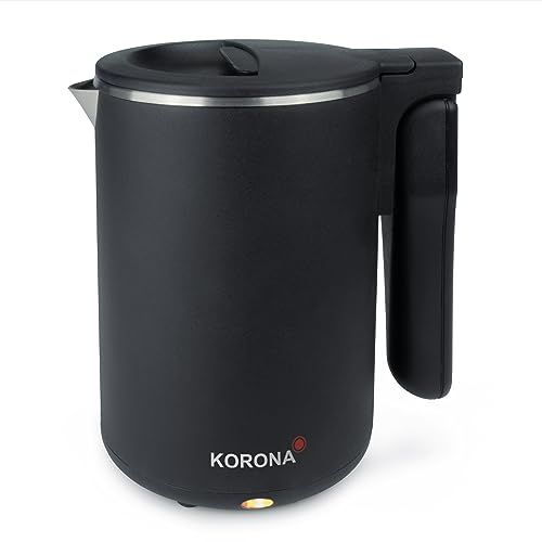 Korona 20250 Reisewasserkocher | 0,6 Liter | Ideal für Reisen, Camping und unterwegs | 800 Watt max. | Kompakt, einklappbar und platzsparend