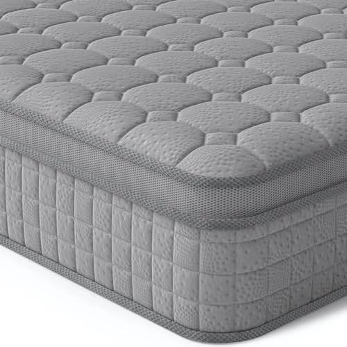 Vesgantti Matratze 30cm höhe 80x200cm H3/4 Ortho 7-Zonen Taschenfederkernmatratze Mittelfest Kaltschaum Orthopädische Federkernmatratze Öko-Tex Zertifiziert Matratzen Grau