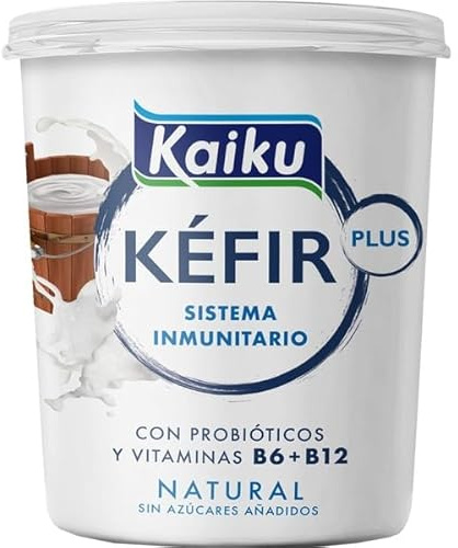 (6 Unidades de 350g.) KAIKU Kéfir con probióticos, vitaminas B6 y B12 (NATURAL)