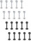 FECTAS 20stk Labret Lippenpiercing Ring Tragus Helix Piercing 8mm Chirurgenstahl Piercing Lippe Medusa Steckers Silber Schwarz
