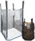 Arebos Premium Holzsack 5er Pack | Big Bag 100x100x160 cm | mit 4 Schlaufen und Einfüllschürze | Tragfähigkeit 1500 kg, SF 5:1, EN ISO 21898 | Säcke für Bauschutt, Holz, Gartenabfall | UV-Beständig