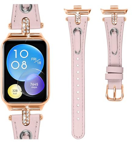 Maucoray Uhrenarmband kompatibel mit Xiaomi Smart Band 8 Pro Armband, Leder T-Schnalle Armband Ersatz Business Band für Männer Frauen, Leder