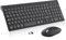 Ensemble Clavier et Souris sans Fil, cimetech Claiver AZERTY Français, Combo Clavier et Souris, Set Silencieux avec Récepteur Nano USB 2.4GHz, Compatible avec Windows/MacOS, Windows PC Laptop - Noir