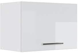 Vicco Badschrank Weiß Hochglanz Fame-Line 60x40x34 cm - hängender Badezimmerschrank, Wandmontage spart Platz und hält den Boden frei