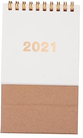 COHEALI Kalender 2021 Kalendernotiz Kalender 2020-2021 Desktop-Flip-Kalender Tischkalender ametist Memo-Kalender Standkalender Mittel Memorandum Anmerkungen Staffelei Büro Papier Weiß