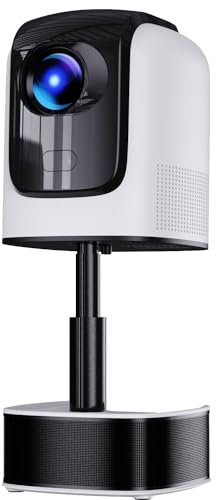 JUSTOP HY360 Smart Projector, Home Cinema Projector, Native 1080P, 4K Video Decoding, WIFI And Bluetooth, Retractable Stand, Built-in 3D Stereo Speakers, 130 Inch Display, UK Plug