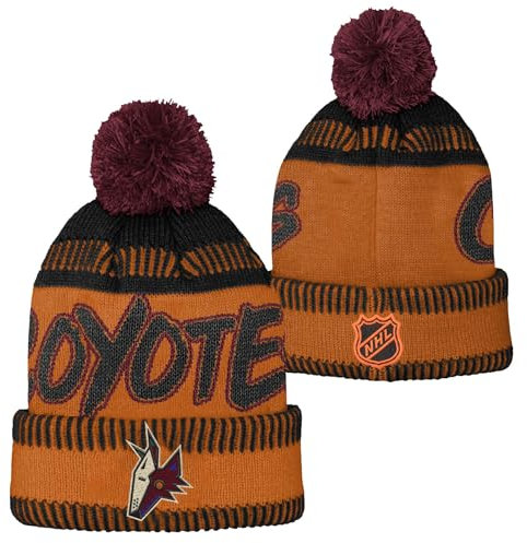 Outerstuff NHL Mütze für Kinder, Jugend 8–20, offizielles Lizenzprodukt, Team-Logo, für kaltes Wetter, Arizona Kojoten, Einheitsgröße